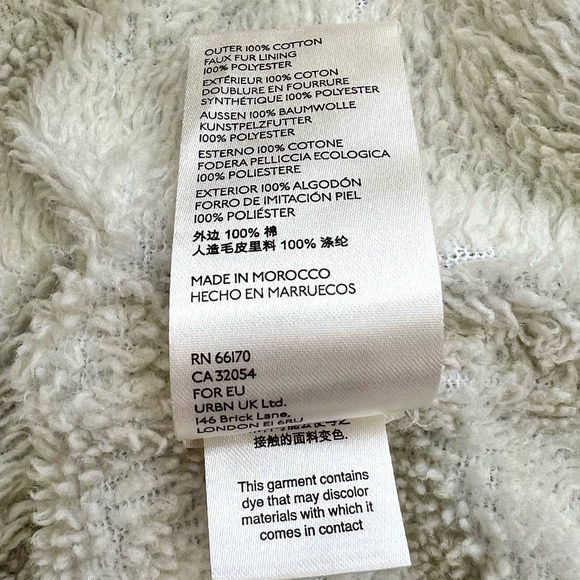 Free People Twisted Heart Cozy Denim Jacket Sherpa Lined | Size: Large - Picture 11 of 11